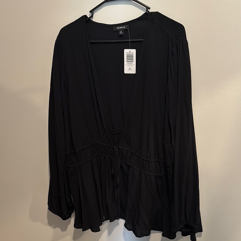 Torrid Women's Black Tie Top